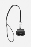 A.P.C. husă airpod din piele Pro culoarea negru PXAWV.M63476-BLACK, APC