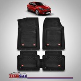 Covorase Auto TeamCar&reg; Tip Tavita Compatibile Renault Clio IV (2012-2019) Negru Material Rezistent