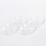 Set 4 boluri din sticla 12 cm