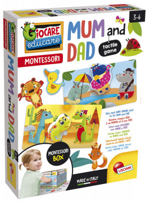 Joc tactil Montessori - Animalutele si familiile lor PlayLearn Toys foto