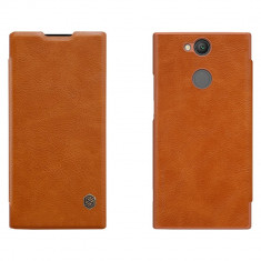 Nillkin Qin Husa din Piele Cover pentru Sony Xperia XA2 Ultra H3213 H3223 H4213 H4233 brown foto