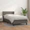 vidaXL Pat box spring cu saltea, gri, 80x200 cm, piele ecologică 3130689