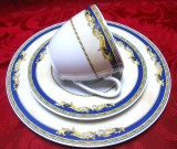 SET SERVICIU MIC DEJUN PORTELAN BOTTICELLI DESIGN SET TRIO CEASCA CAFEA CU FARFURII