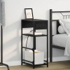VidaXL Dulap de noapte Stejar negru 40 x 27 x 76 cm Lemn compozit