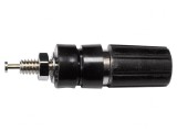 Soclu banană negru 4mm aurit 15A 2,5kV
