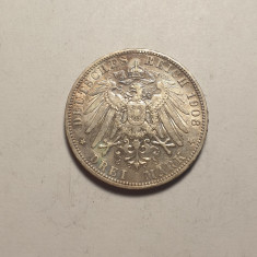 Germania 3 Mark Marci 1908 A Prusia Patina Frumoasa