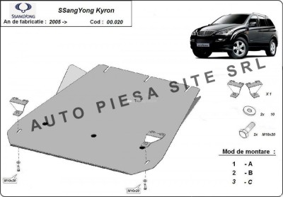 Scut metalic cutie viteze SsangYong Kyron fabricat incepand cu 2005 APS-00,020 foto