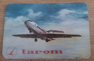 C9 - 1970 - Calendar de buzunar - aviatie - reclama TAROM foto