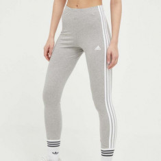 adidas colanti femei, culoarea gri, cu imprimeu