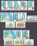 Tuvalu 1976/78 harti vederi MI 23Y-37Y /66-67/72-78 MNH