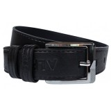 Curea barbati, casual, eleganta, din piele naturala, Negru, 4cm - CK40N, MADE IN ROMANIA