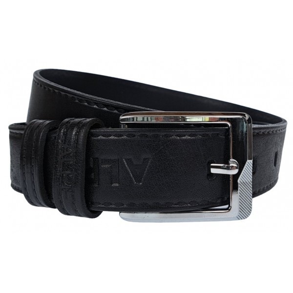 Curea barbati, casual, eleganta, din piele naturala, Negru, 4cm - CK40N