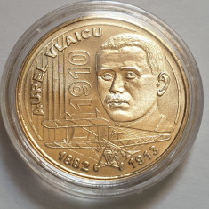 Monedă 50 bani 2010 Aurel Vlaicu necirculata in capsula.