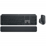 Kit Mouse si Tastatura Wireless Logitech MX Keys S Combo, MX Keys S + MX Master 3S, 2.4GHz&amp;Bluetooh, Silent, USB-C (Negru)