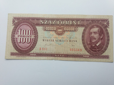 Ungaria 100 Forint 1989 foto
