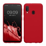 Husa Kwmobile pentru Samsung Galaxy A20e, Rosu, Silicon, KWM0000102J029C, Carcasa