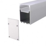 PROFIL ALUMINIU PENTRU BANDA LED 2M 50MM X 75MM ALB, V-TAC