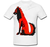 Cumpara ieftin Tricou &quot; Black and red wolf &quot;