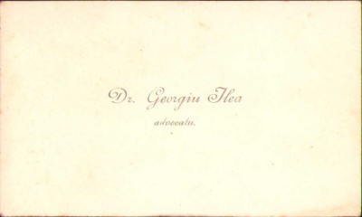 HST 366S Carte de vizită Georgiu Ilea Blaj avocat memoradiști Cluj foto