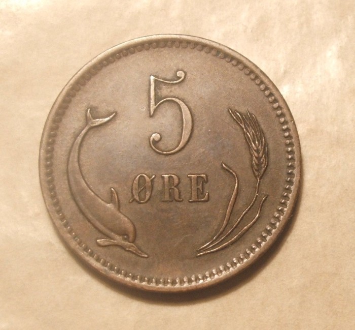 DANEMARCA 5 ORE 1874