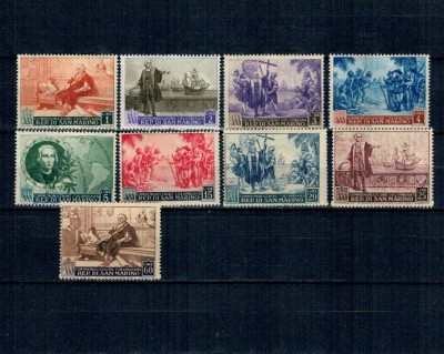 San Marino 1952 - Cristofor Columb, serie neuzata incompleta foto