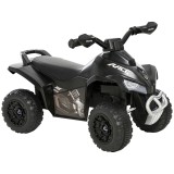 HOMCOM Mini quad pentru copii 18-36 luni, fără pedale, cu muzică și m&acirc;nere late, PP și metal, negru | Aosom Romania