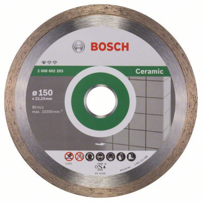 Disc diamantat Standard for Ceramic Bosch 150x22.23x1.6x7mm foto