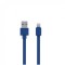 Cablu alimentare sincronizare de date USB - Lightning 1.5m albastru