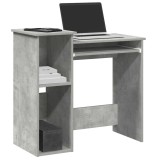 Cumpara ieftin Birou cu rafturi, gri beton, 84x40x78 cm, PAL