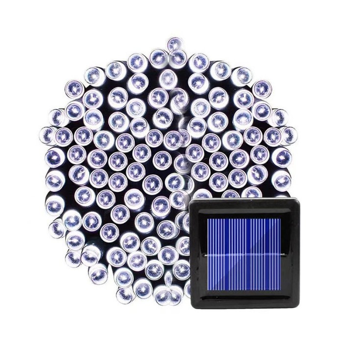 Instalatie solara White, 100 mA, autonomie 6-8 h, 100 x LED, lumina alba