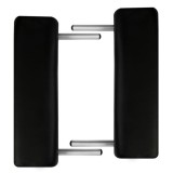 Masă de masaj pliabilă 2 părți cadru din aluminiu Negru