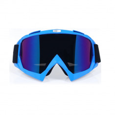 Ochelari unisex ski, snowboard, rama albastra - lentila multicolora, O1ALM foto