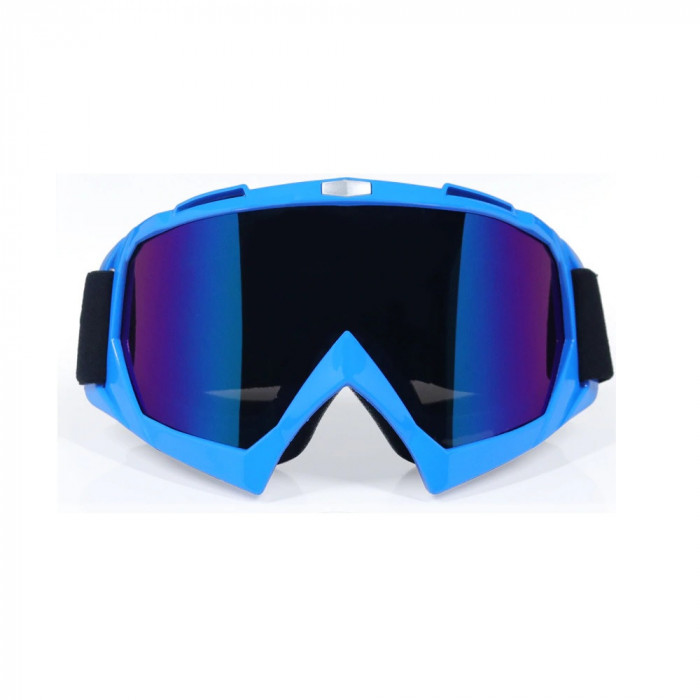 Ochelari unisex ski, snowboard, rama albastra - lentila multicolora, O1ALM