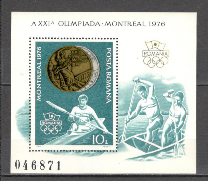 Romania.1976 Medalii olimpice MONTREAL-Bl. TR.427