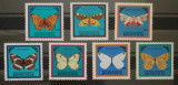 BC487, Mongolia 1986, serie fauna, fluturi