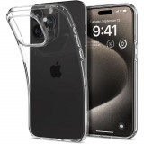 Husa Spigen Cristal Lichid1 pentru Apple iPhone 15 Pro Max Transparent, Silicon, Carcasa