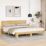 Cumpara ieftin Cadru de pat cu tăblie fără saltea 180x200 cm lemn masiv stejar