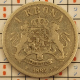 Suedia 1 coroana krona 1884 argint - km 747 - A005