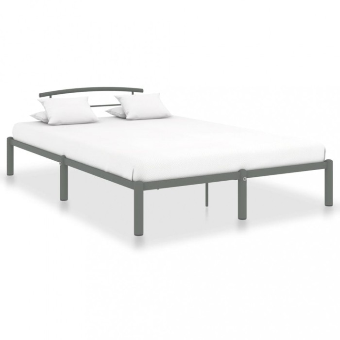 vidaXL Cadru de pat, gri, 120 x 200 cm, metal 284664