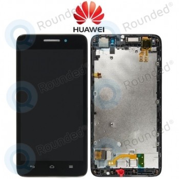 Huawei Ascend G620s Capac frontal modul display + LCD + digitizer negru foto