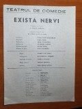 Afis teatru de comedie - exista nervi de marin soresc - anii &#039;80