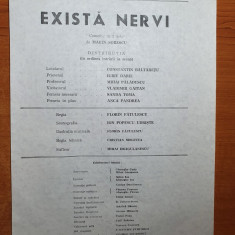 afis teatru de comedie - exista nervi de marin soresc - anii '80