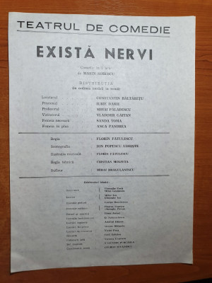 afis teatru de comedie - exista nervi de marin soresc - anii &amp;#039;80 foto