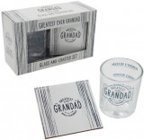 Set pahar cu suport - Greatest Ever Grandad Whiskey set