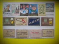 HOPCT LOT NR 50 GERMANIA -14 ETICHETE VECHI CHIBRITURI-FILUMENIE-