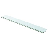vidaXL Rafturi, 2 buc., 100 x 12 cm, panouri sticlă transparentă