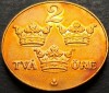 Moneda istorica 2 ORE - SUEDIA, anul 1938 * cod 5266, Europa, Bronz