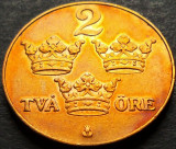 Moneda istorica 2 ORE - SUEDIA, anul 1938 * cod 5266