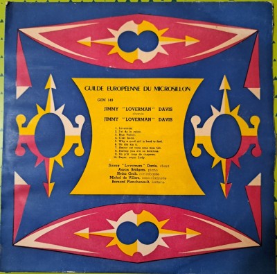 Disc Vinil -Jimmy &amp;quot;Loverman&amp;quot; Davis* - Chante Jimmy &amp;quot;Loverman&amp;quot; Davis (10&amp;quot;)-G.E.M.-GEM 149 foto