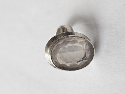 Inel din argint cu cuart #3080 foto